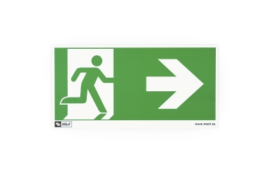 
            Lang nachleuchtende Erste-Hilfe-Signalschilder - Notausgang rechts
    