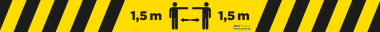 
            Bodenaufkleber Covid-19 Abstand 1,5m (800x70mm) (6 Stück)
    